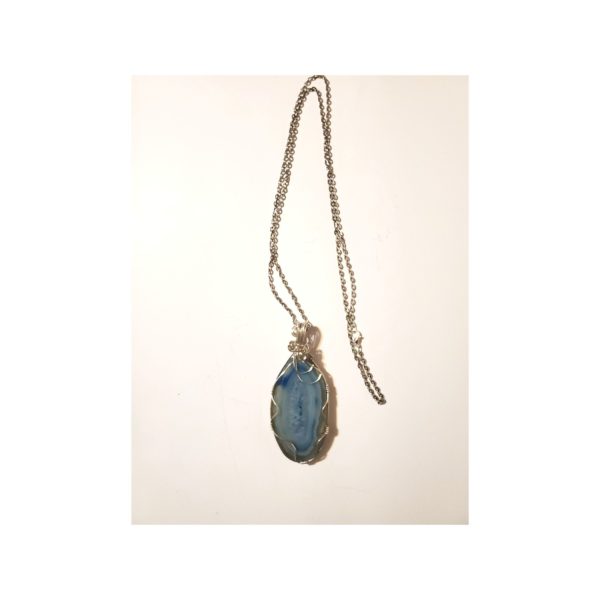 Blue lace agate necklace