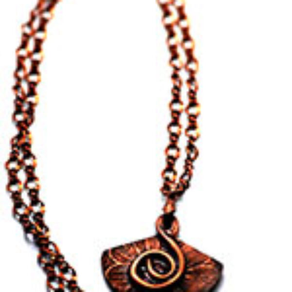 Copper flower Necklace