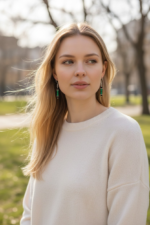 malachite earrings - Image 2