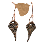 copper texture earrings