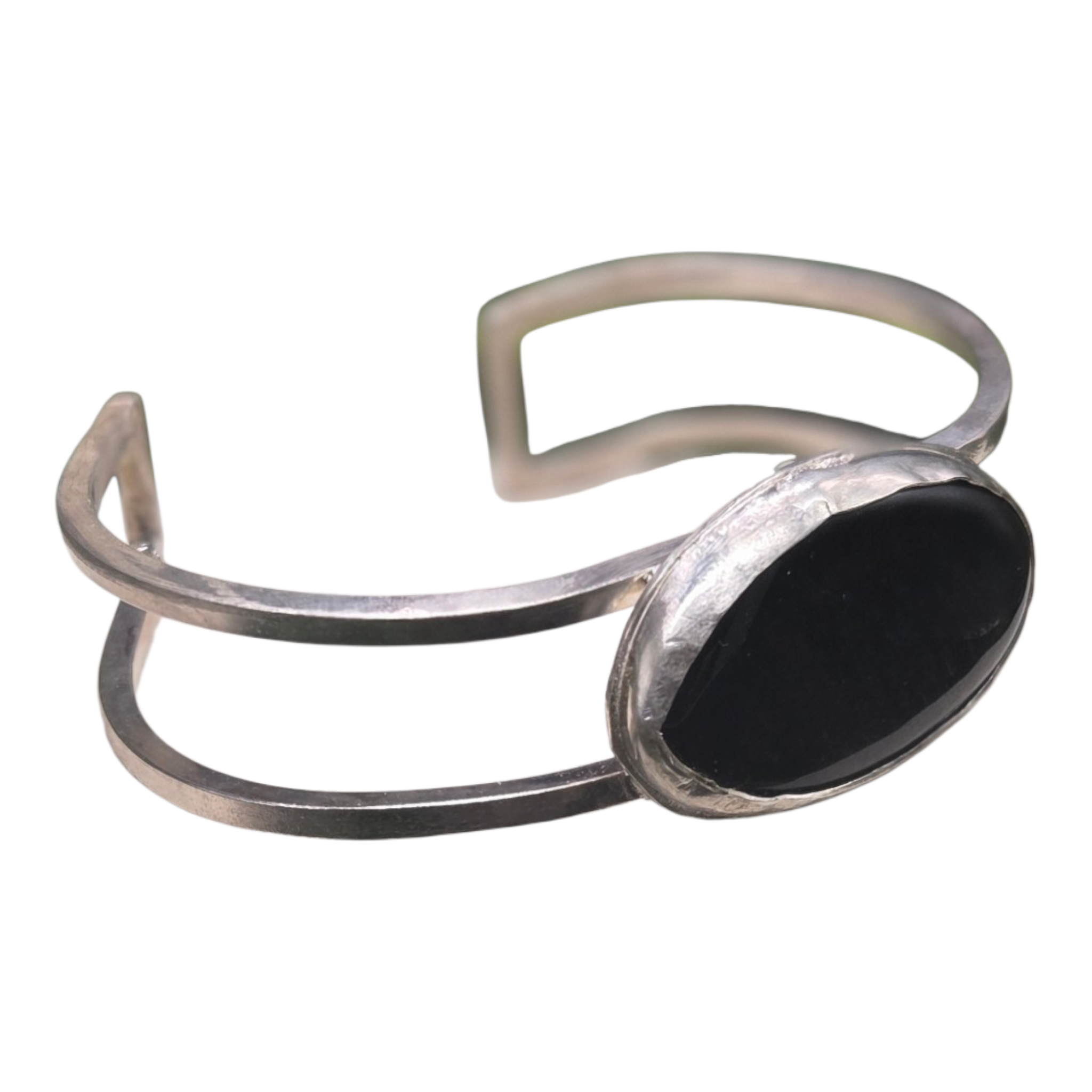 cuff sterling silver bracelet with gold obsidian golden obsidian cuff-bracelet handmade with 10-gauge square wire wrist size 7-10