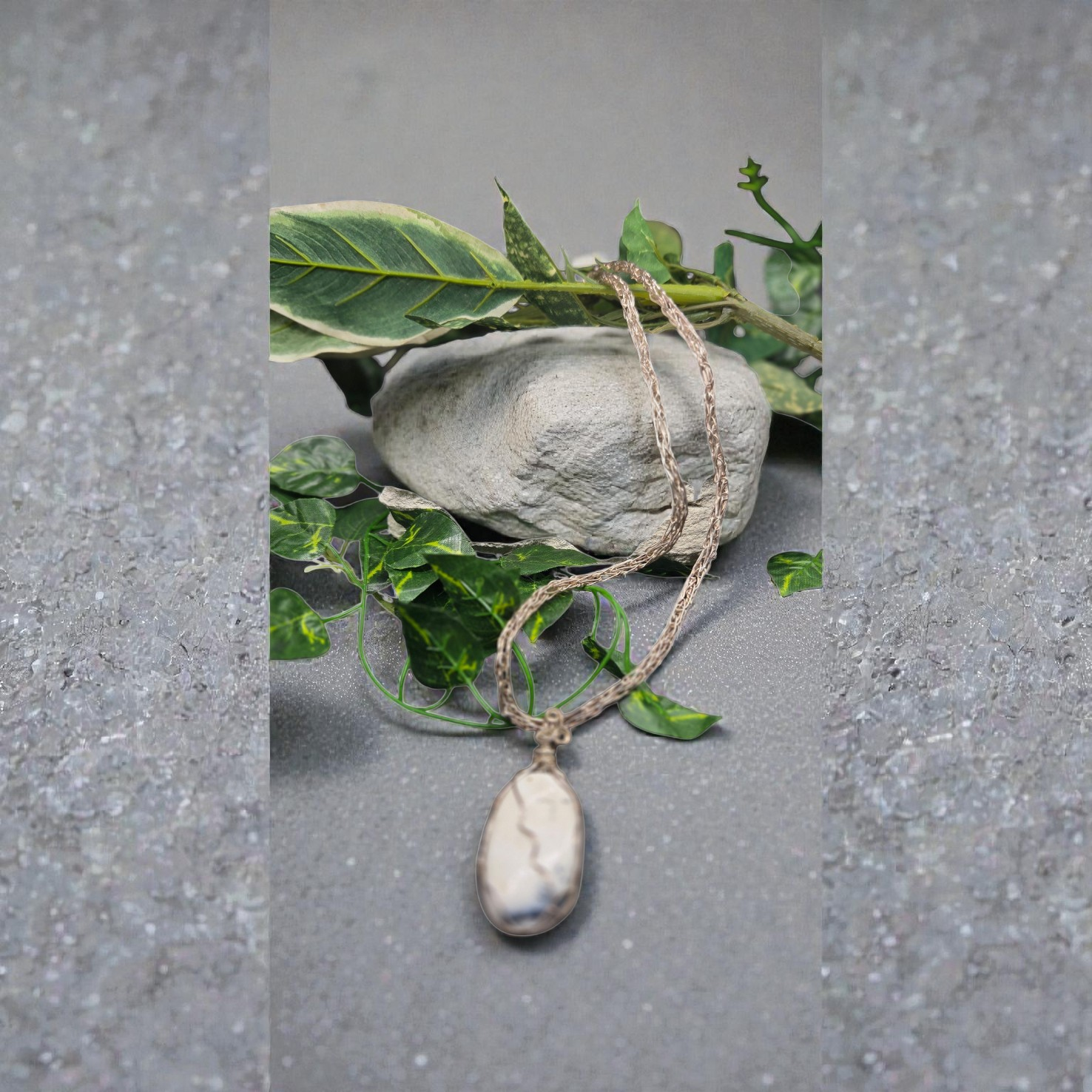 dendritic agate Dendritic agate pendant necklace - Image 1