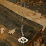 Silver and gold pendant