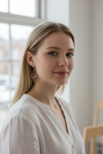 copper texture earrings - Image 2