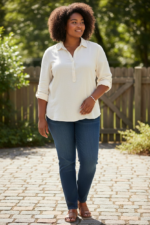 wavy silver bangle - Image 2