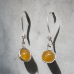 citrine beaded earrings